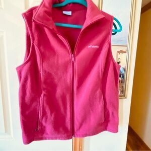 Columbia Women's Pink Fleece Vest